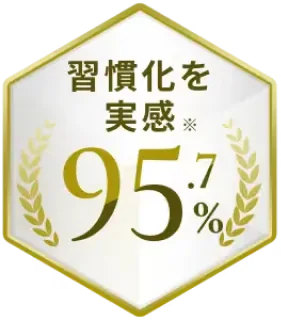 習慣化を実感95.7%※